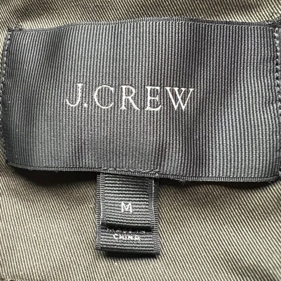 J.Crew Size M Olive Green 100% Cotton Downtown Utility Flap Pockets Field Jacket - Picture 6 of 15